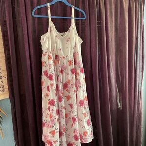 Torrid size 2 midi strappy floral dress
